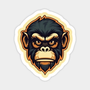 Angry Monkey. Gorilla illustration Magnet