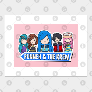 Funneh And The Krew Posters And Art Prints Teepublic - 114 best itsfunneh the krew images aphmau fan art funneh roblox