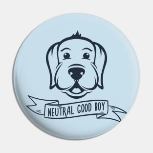 Dog Lovers Neutral Good Boy RPG Alignment Dungeons Crawler and Dragons Slayer Tabletop RPG Gaming Pin