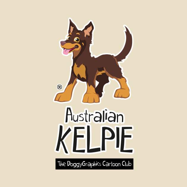 Cartoon Club Kelpie - Brown Tan by DoggyGraphics