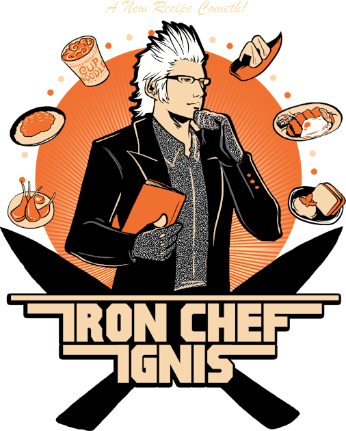 Iron Chef Ignis! Kids T-Shirt by savagesparrow