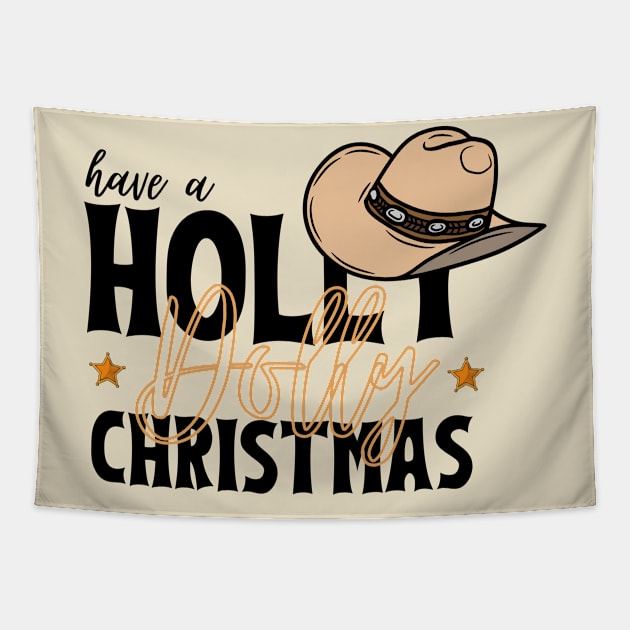 Have a Holly Dolly Christmas Tapestry by EvetStyles