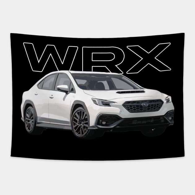 subie VB WRX S4 ceramic white Tapestry by cowtown_cowboy