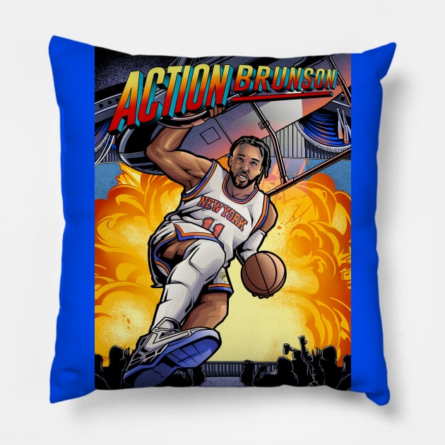 ACTION BRUNSON Pillow by sickboywolfgang