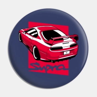 Red Supra mk4 Classic JDM Pin