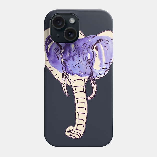 Arty Elephant Phone Case by minniemorrisart