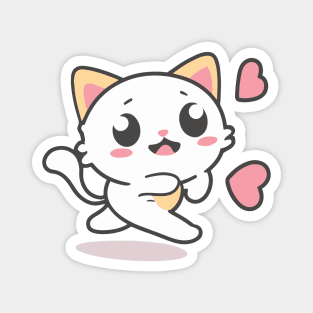 Cute kawaii cat cartoon Magnet