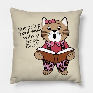 Surprise Yourself with a Good Book Pillow