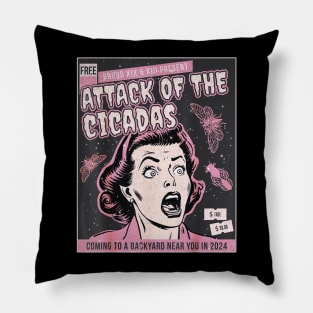 Attack of the cicadas Pillow