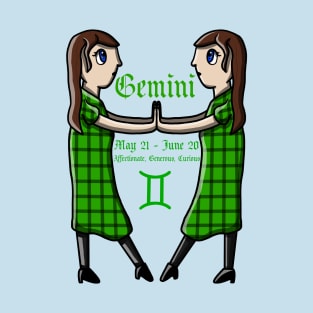 Gemini Zodiac Sign Dates & Traits T-Shirt T-Shirt