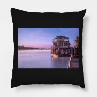 Captain Proud on Misty Sunrise Pillow