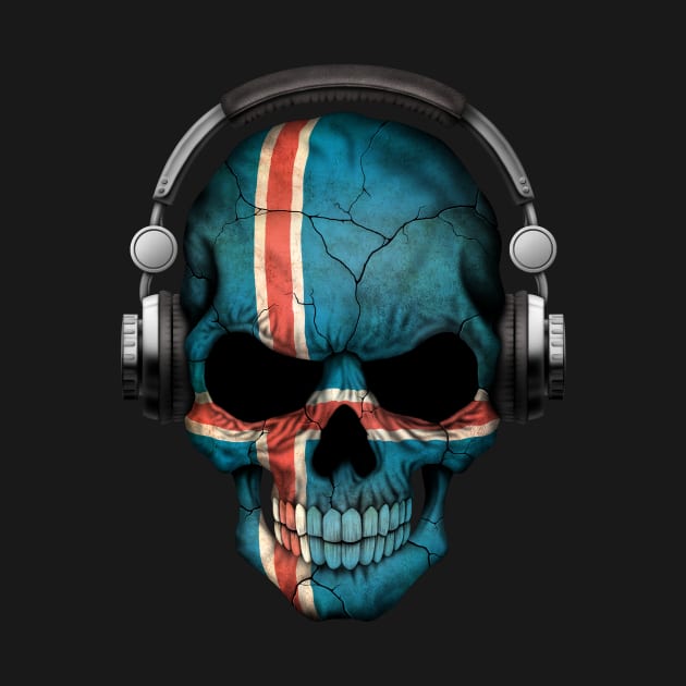 Dark Skull Deejay with Icelandic Flag by jeffbartels