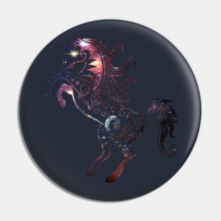 Space horse decoration Pin