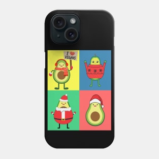 Avo Vegan Christmas pop art Phone Case