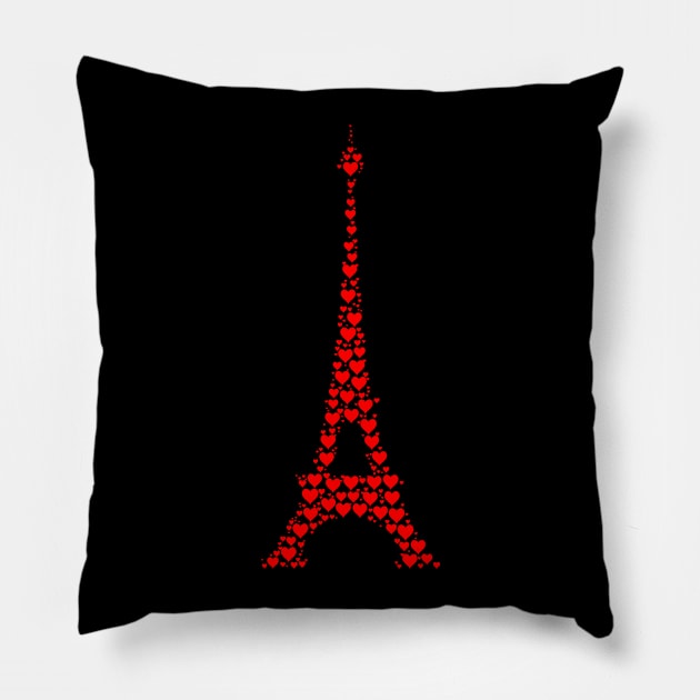 Eiffel tower Pillow by Florin Tenica