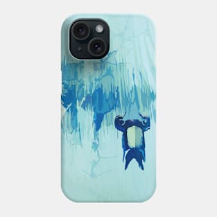 wood duck on blue. Phone Case