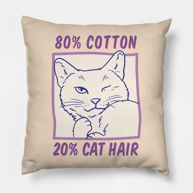 Cat hair don't Care - 20% Cat Hair Pillow by NeonOverdrive