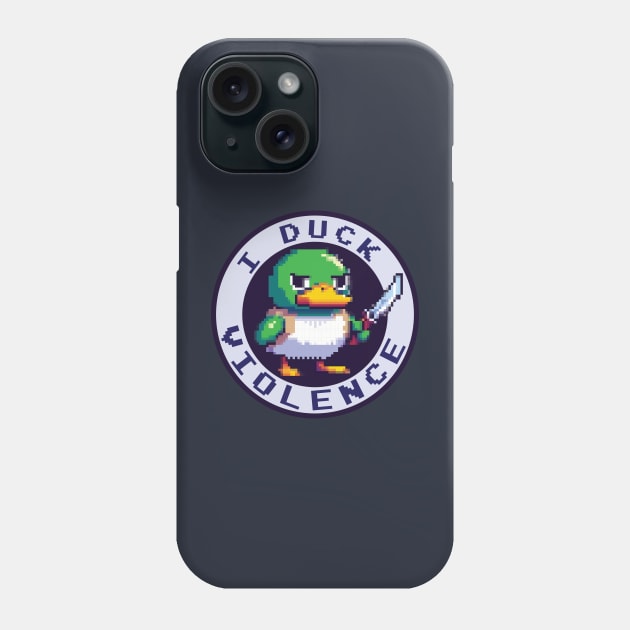 I duck violence pixel duck Phone Case by AnnArtshock