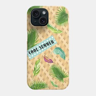 Rattan tropical leaves Phone Case