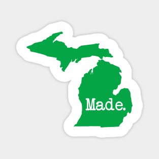 Michigan Home MI Pride Detroit Made Green Magnet