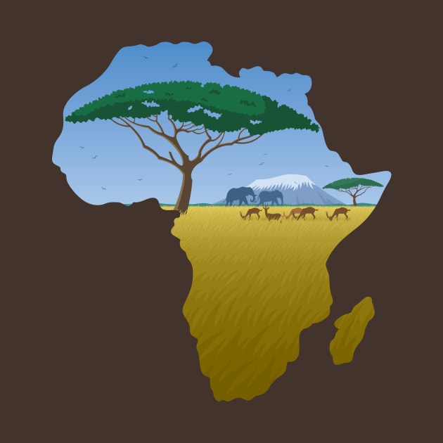 Africa Map Landscape 2 by Malchev