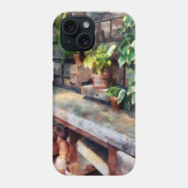 Greenhouse with Flowerpots Phone Case by SusanSavad