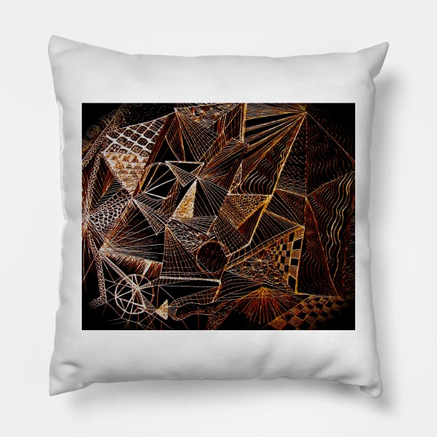 Geometric Alchemy Pillow by Alchemia