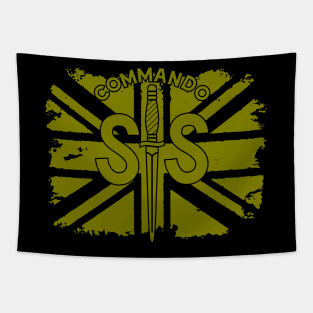 WW2 British Army No2 Commando SAS Badge with Union Jack Tapestry