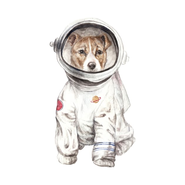 Laika Space Dog Astronaut Puppy by wanderinglaur