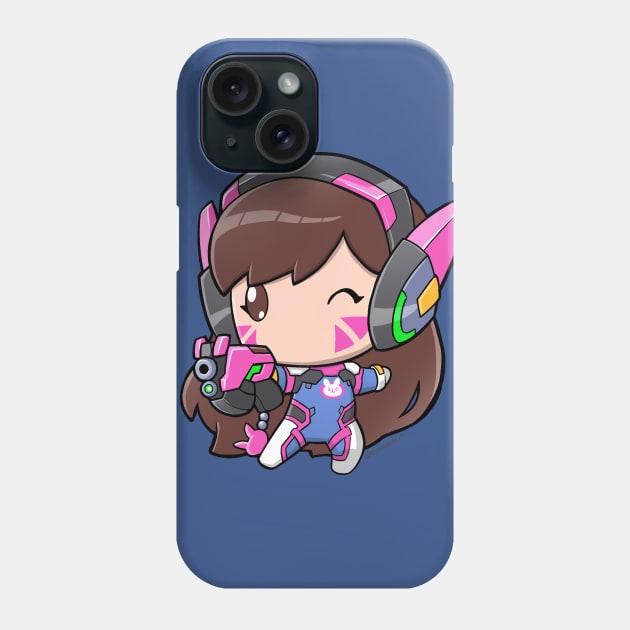 Lil Mech Pilot Gamer Phone Case by fallerion