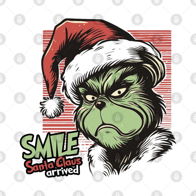 Print design christmas of the grinch, grinchmas collecction with santa hat by Casually Fashion Store