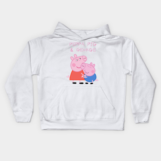 Peppa Pig And George Peppa Pig Kids Hoodie Teepublic
