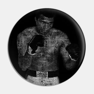 Muhammad Ali or Cassius Clay with names, sport and category - 03 Pin