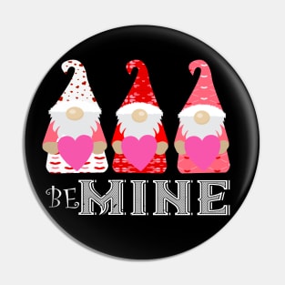 three gnomes holding hearts cute valentine gift Pin