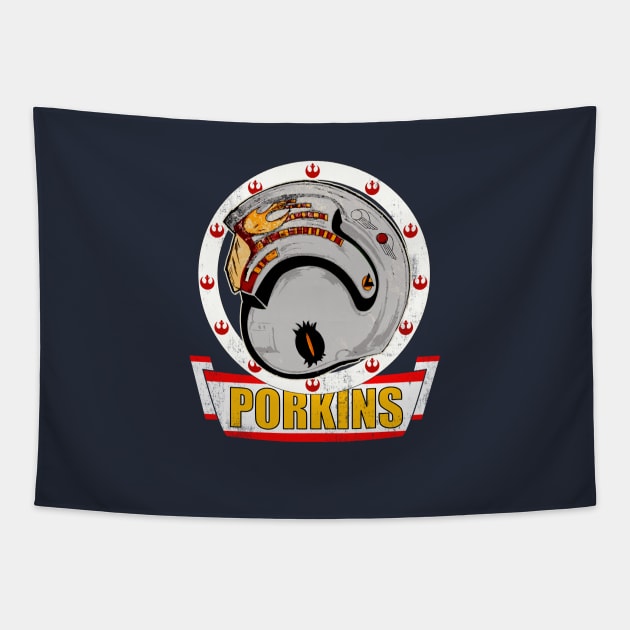 Rebel Porkins Tapestry by JLaneDesign