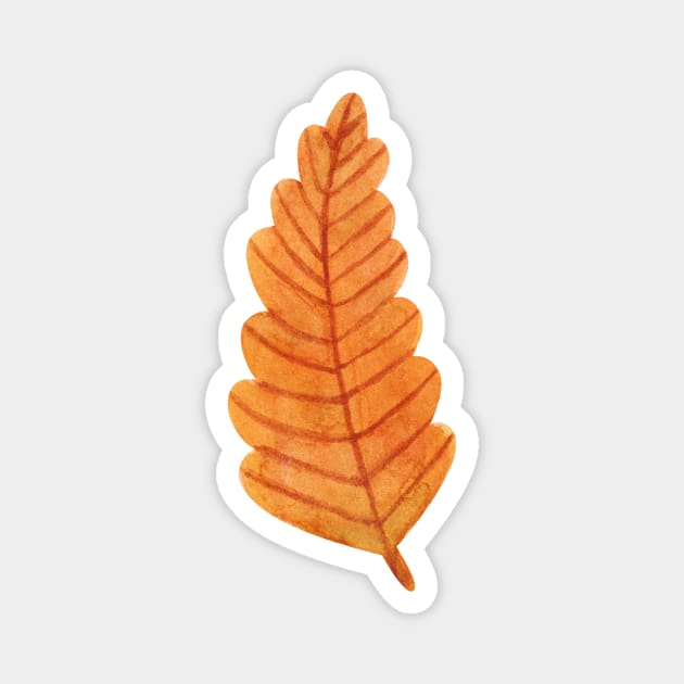 leaf watercolor foliage Magnet by shoko