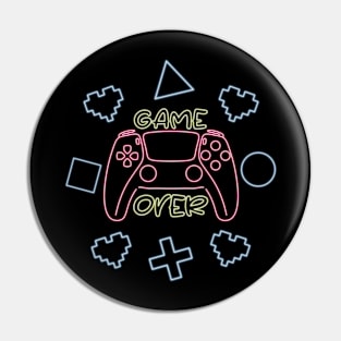 Game over neon Pin