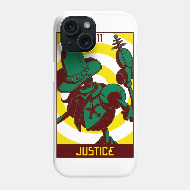 Robo Tarot: Justice Phone Case by PeterTheHague