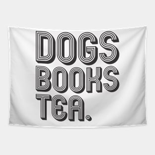 Dogs Books Tea Tapestry