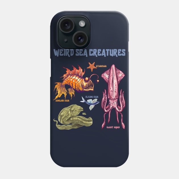 Weird Sea Creatures Phone Case by Ray Crimson