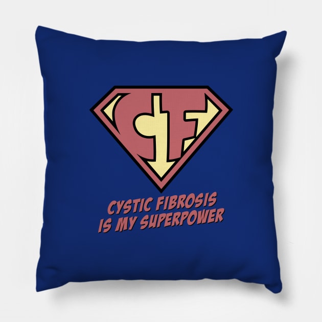 Cystic Fibrosis superhero Pillow by stylecomfy