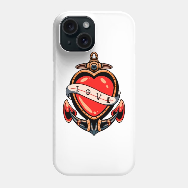 love and anchor tattoo Phone Case by donipacoceng