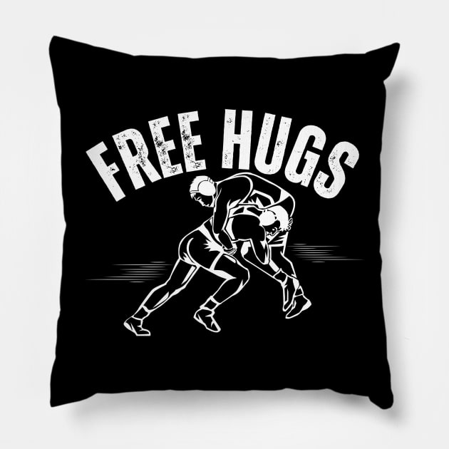 Wrestling Free Hugs Pillow by MalibuSun