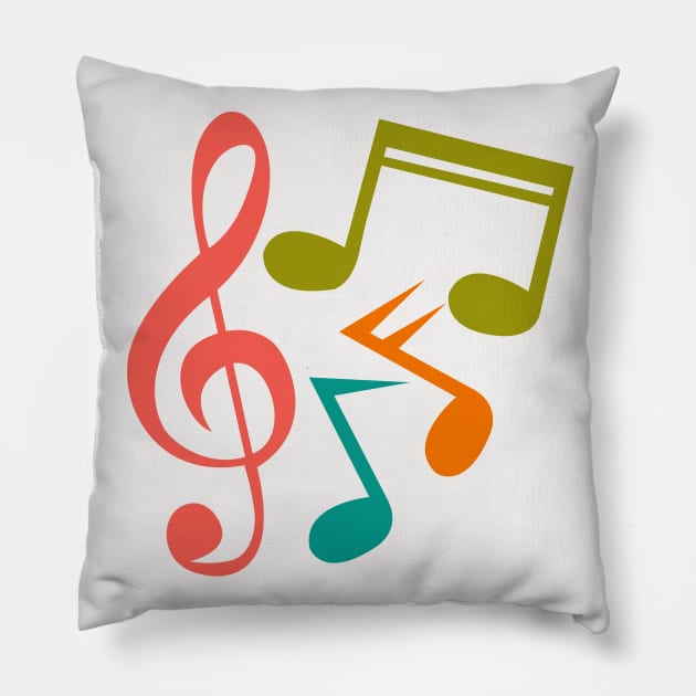music symbol Pillow by teemarket