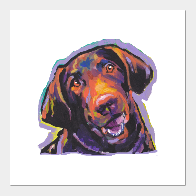 Chesapeake Bay Retriever Dog Bright colorful pop dog art ...