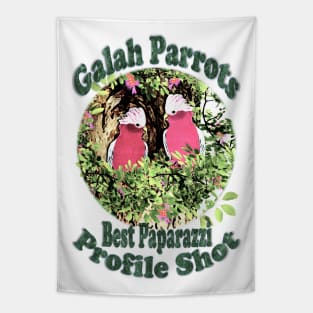 Parrots. Galah Parrots Profile Shot Tapestry