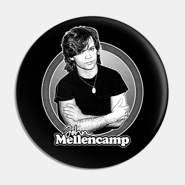 John J. Mellencamp // Retro Fan Art Design Pin by DankFutura