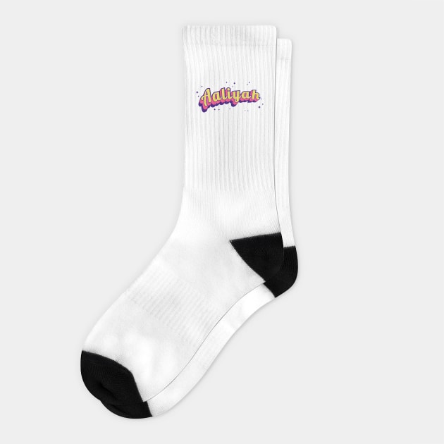 Aaliyah Aaliyah Aaliyah Socks by TEENIE DESIGN