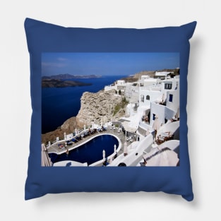 The Greek Island of Santorini Pillow