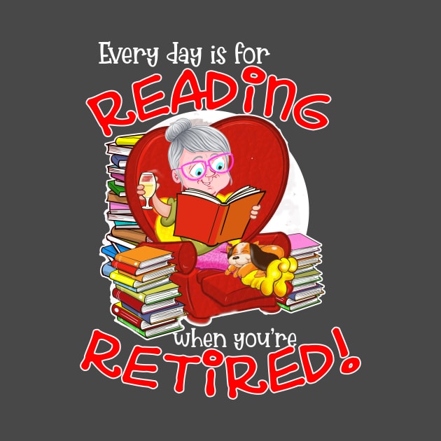 Retired Reading by Squirroxdesigns